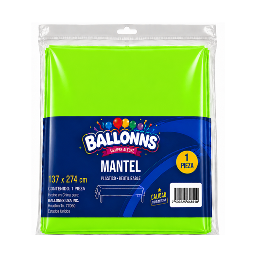 MANTEL NEON VERDE 137X274CM X1U