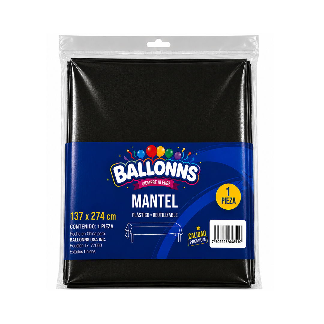 MANTEL NEGRO 137X274CM X1U