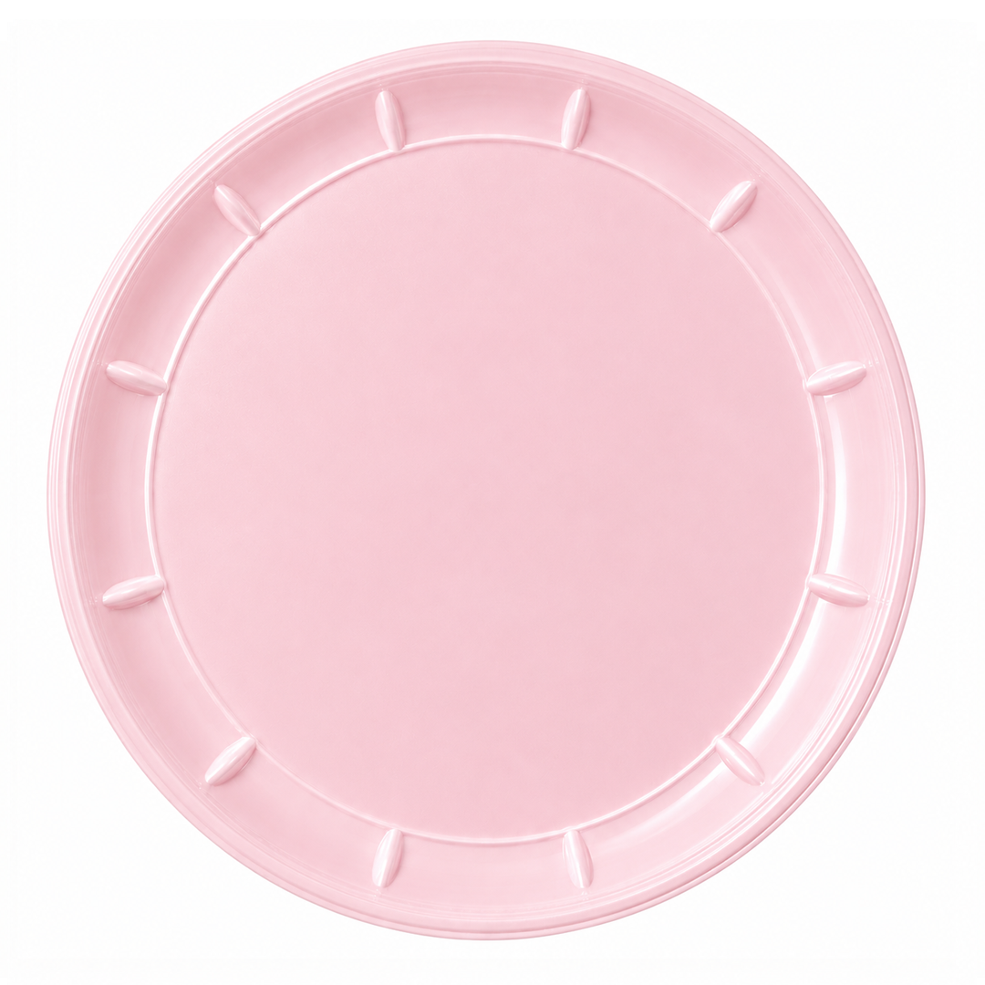 PLATO 7 PASTEL ROSADO X10U