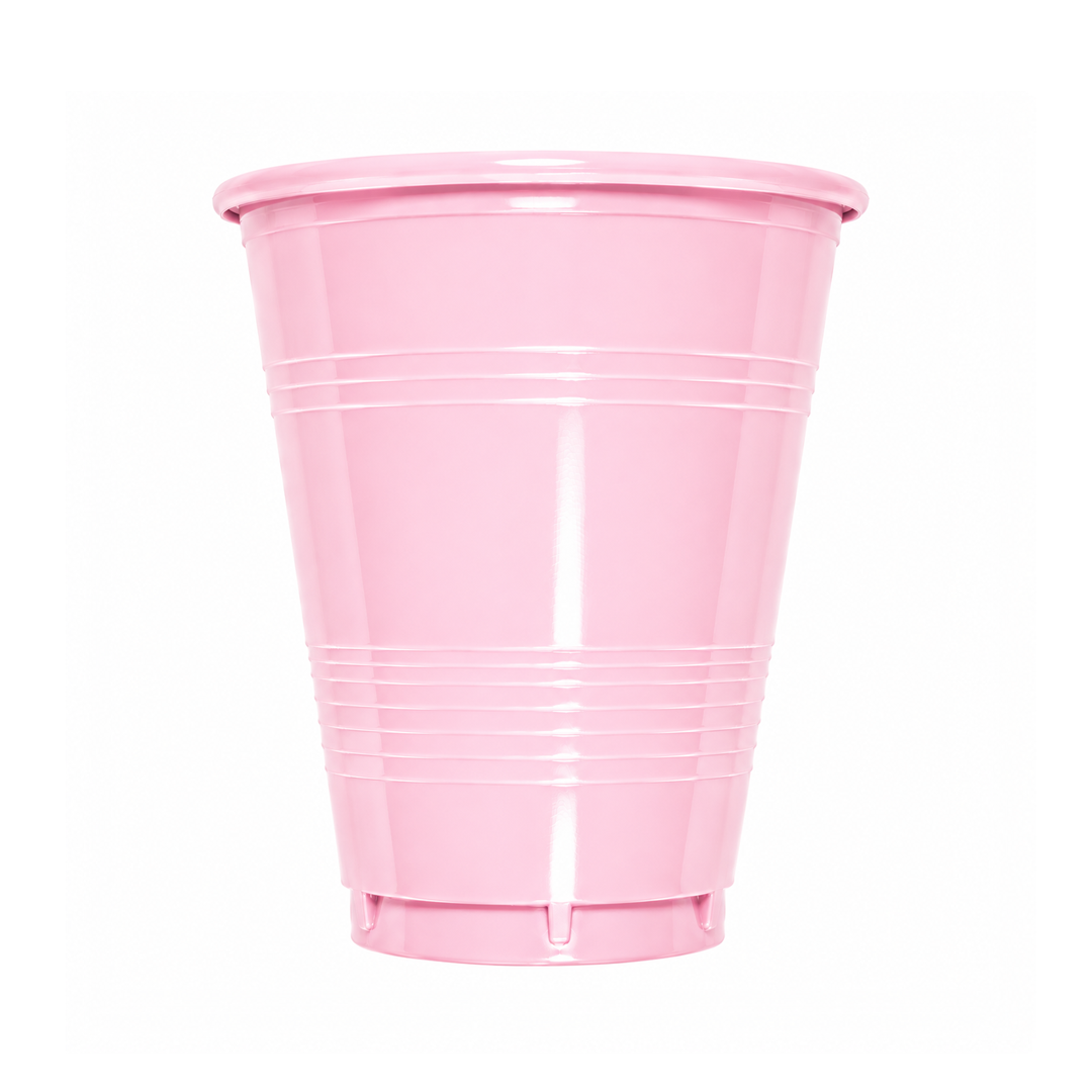VASO 7 PASTEL ROSADO X10U