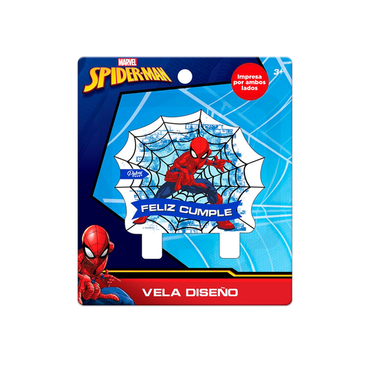 VELAS DISEÑO SPIDERMAN