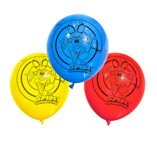 SET DE GLOBOS ESTAMPADOS SPIDEY X12U