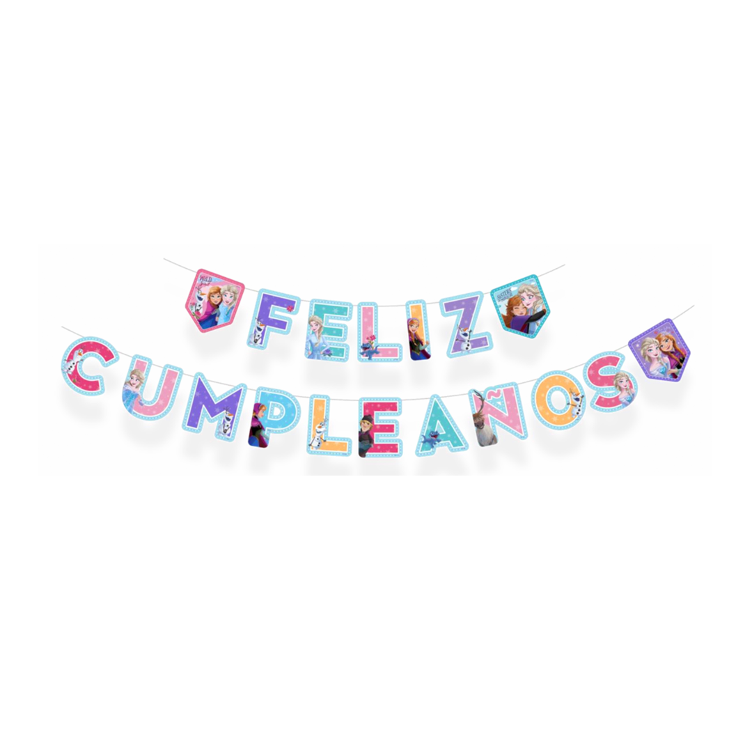 GUIRNALDA FELIZ CUMPLEAÑOS FROZEN 3M X1U