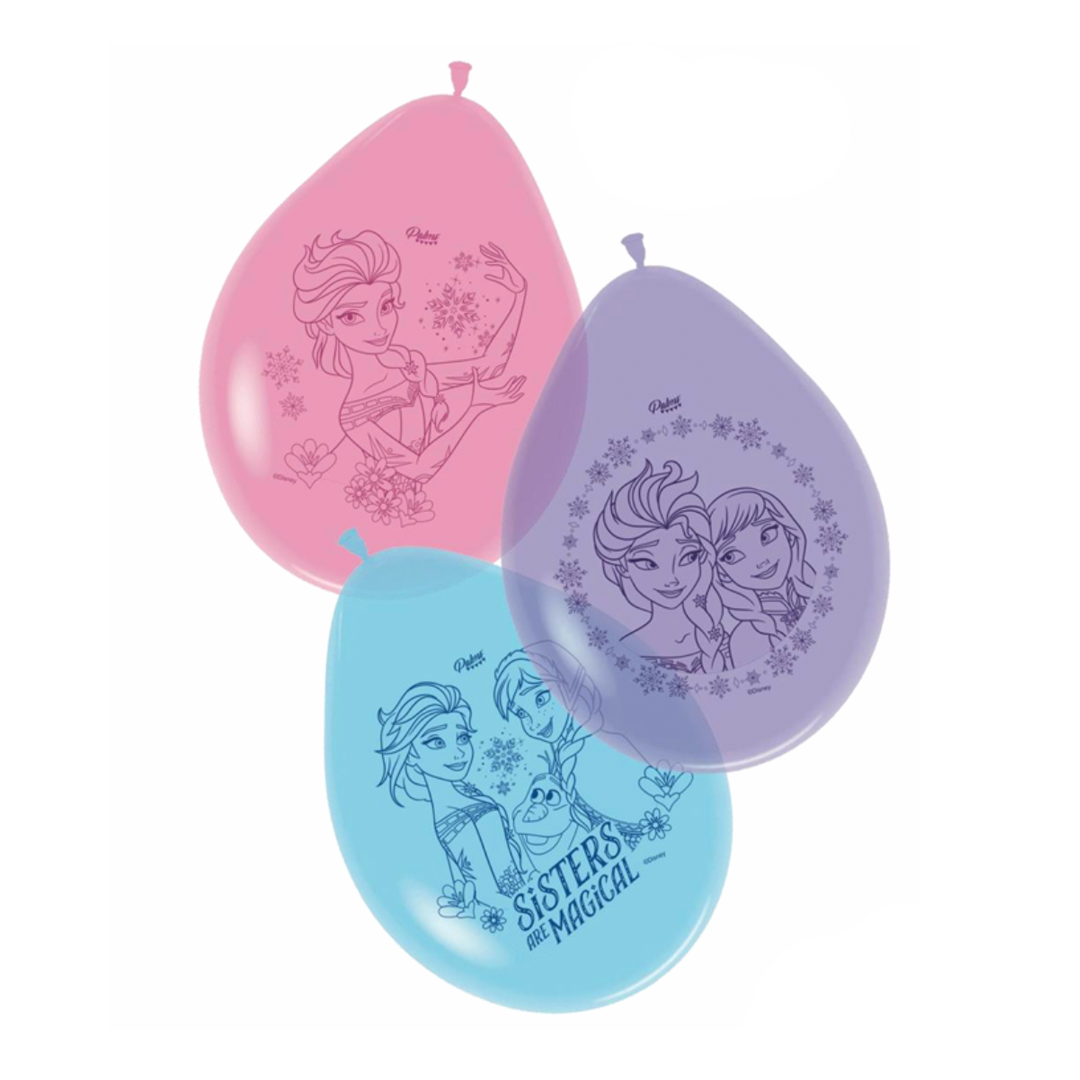 SET DE GLOBOS DE LATEX IMPRESOS FROZEN X12U