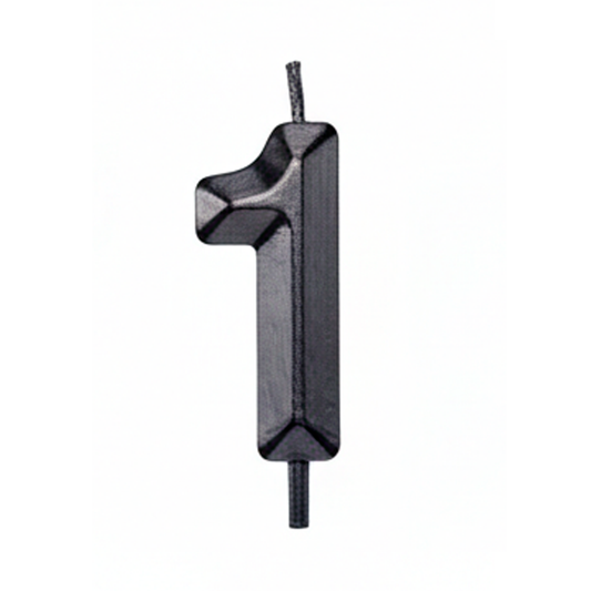 VELA CROMADA NEGRO N°1