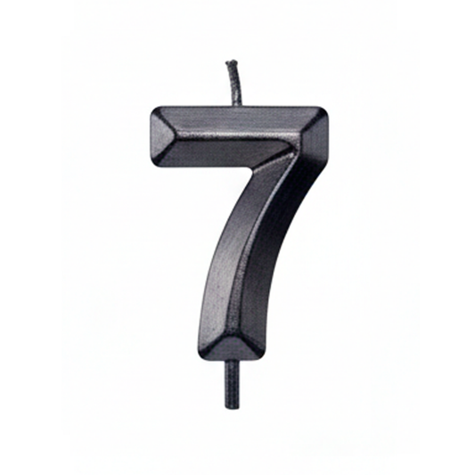 VELA CROMADA NEGRO N°7