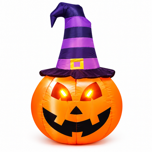 DECO CALABAZA SOMBRERO INFLABLE LED 180CM