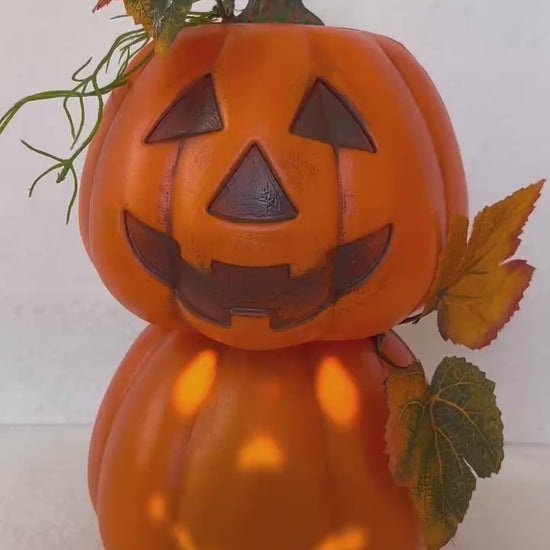 Calabaza doble habladora 28cm encendida